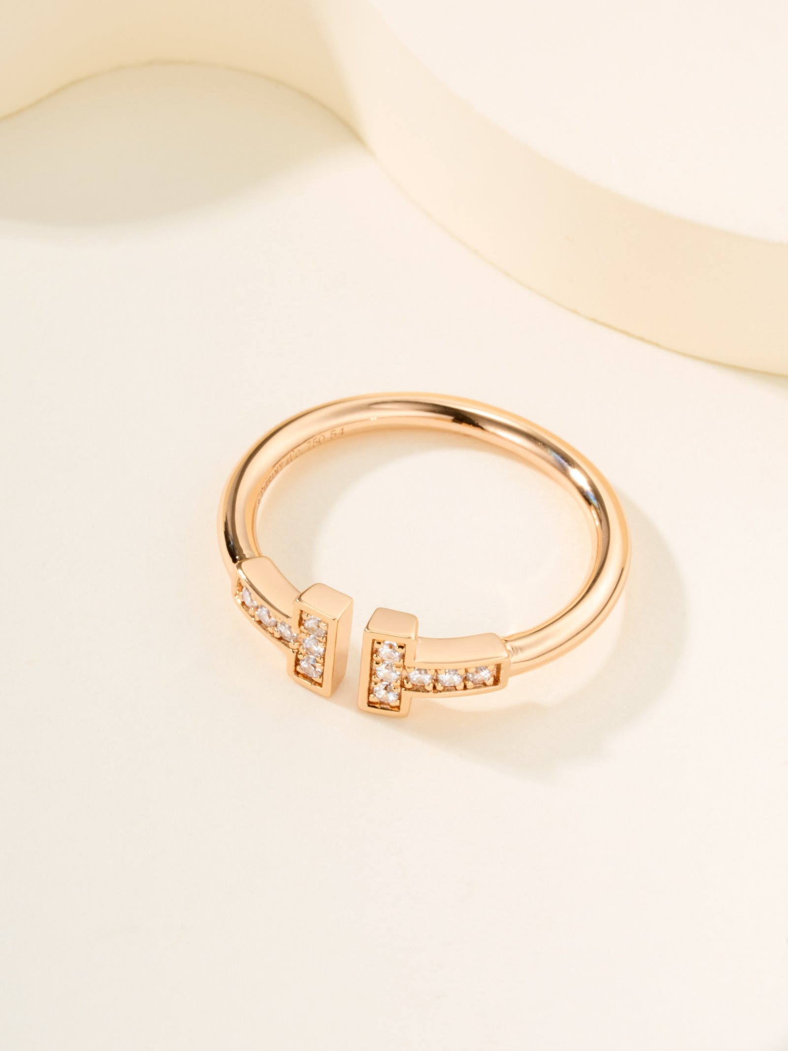 Double T Full Diamond Ring - Image 2