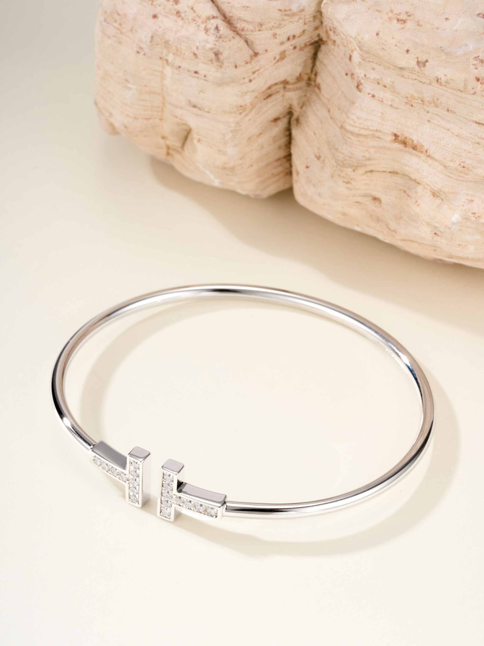 Double T Classic Full Diamond Bracelet - Image 9