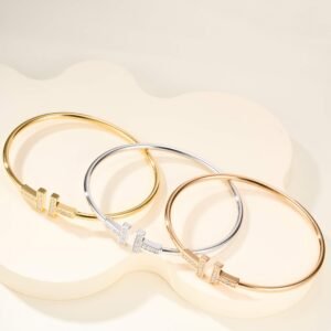 Double T Classic Full Diamond Bracelet