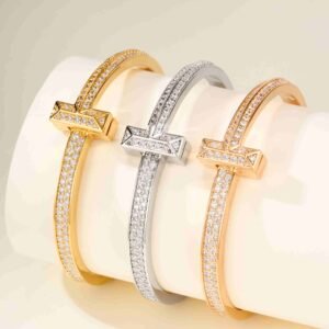 New T1 Luxury Full Diamond Wide Bracelet