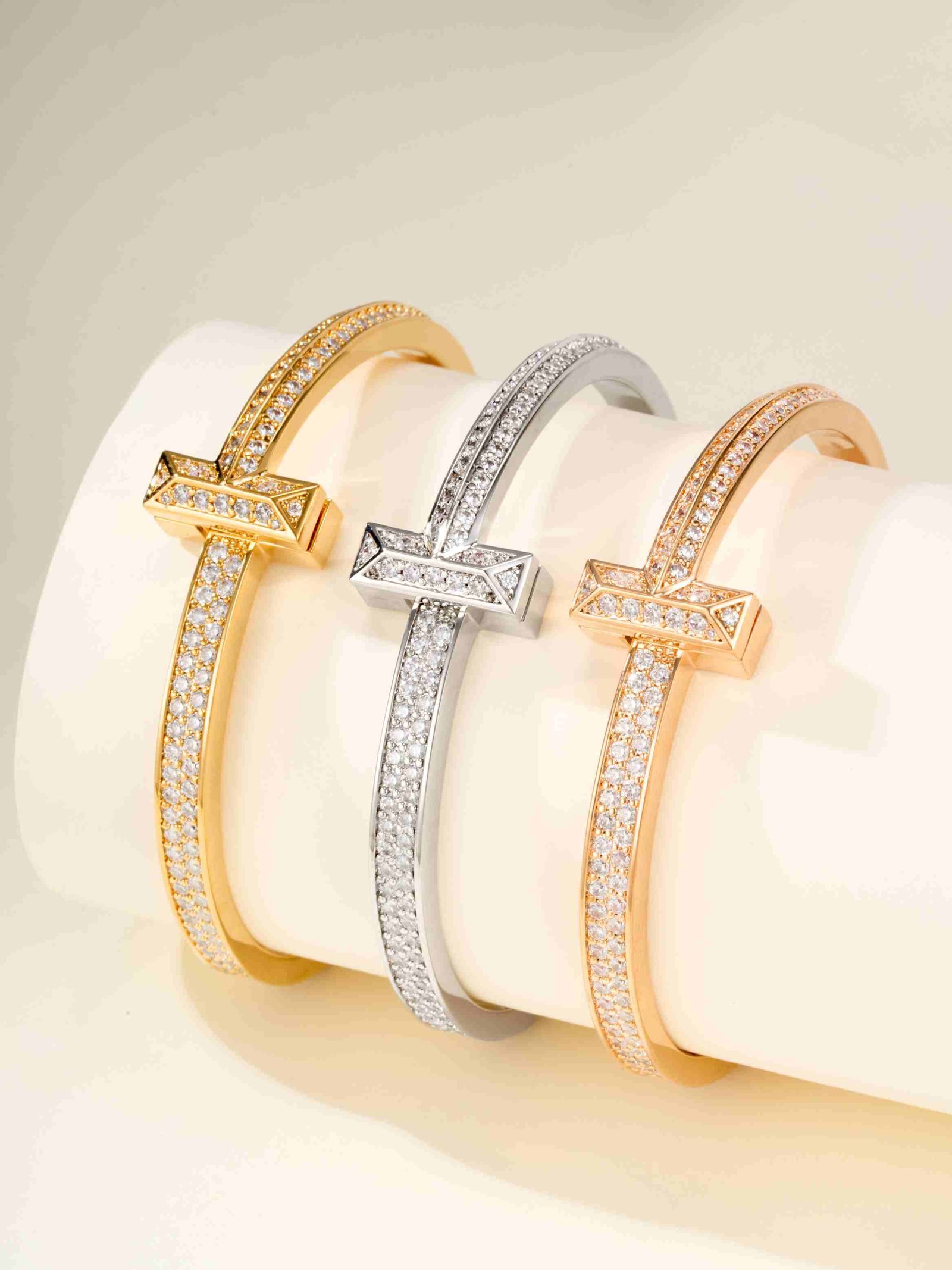 New T1 Luxury Full Diamond Wide Bracelet