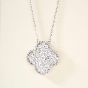 Full Diamond Clover Necklace
