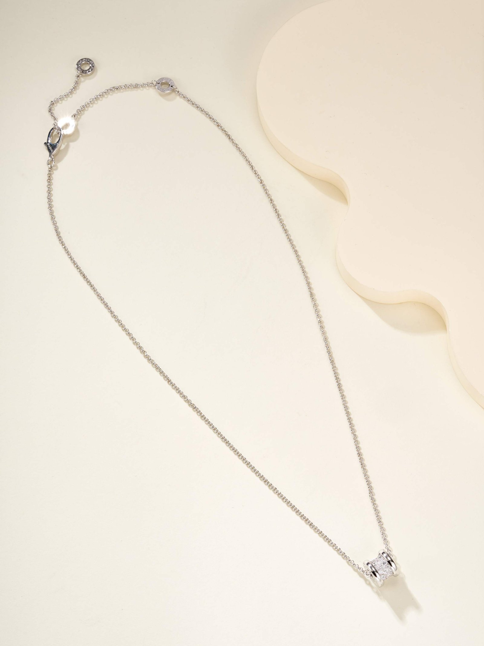 Small waist dense diamond studded necklace (925 sterling silver chain) - 图片 9