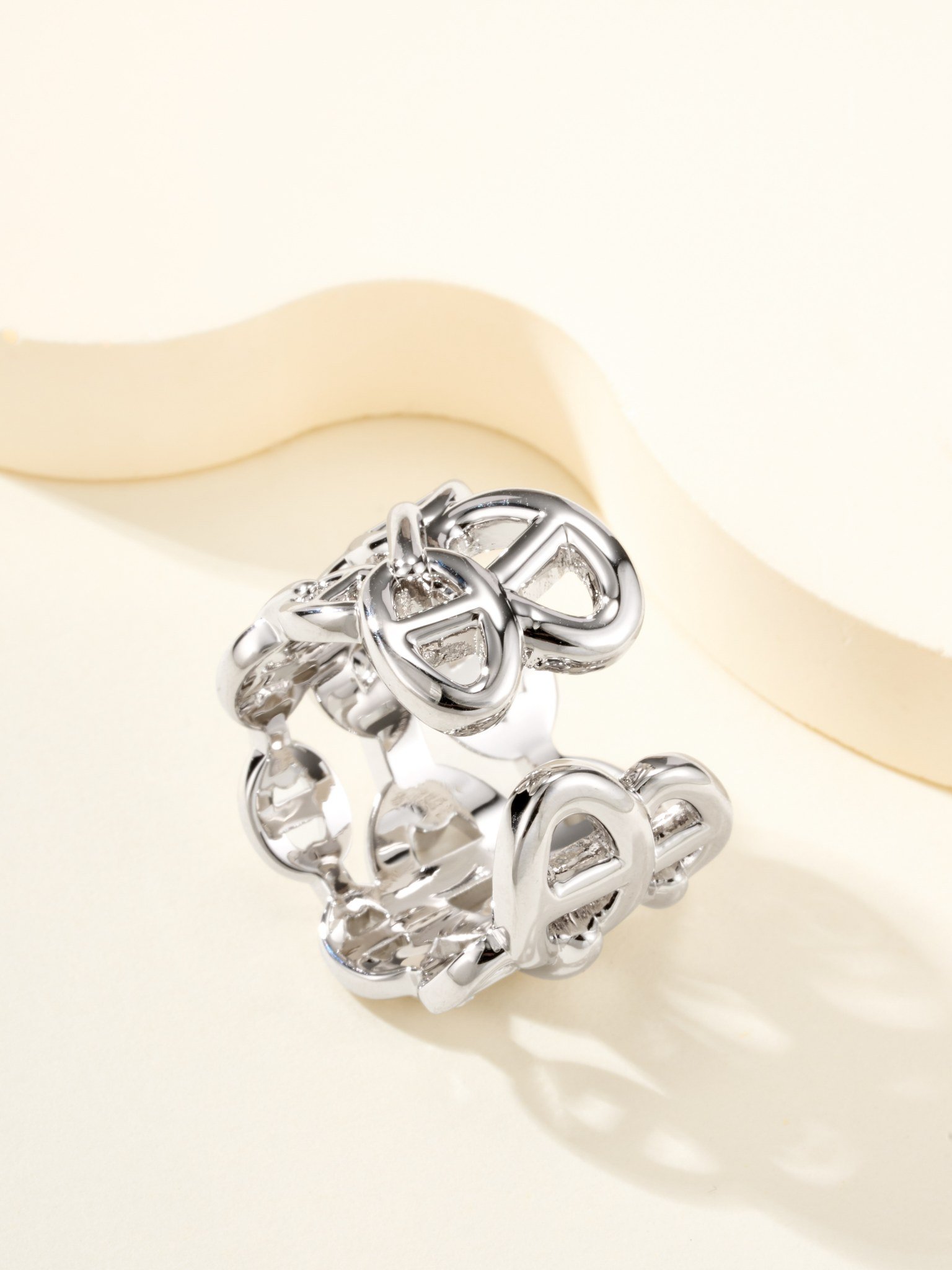 Three-layer pig nose open ring - 图片 5