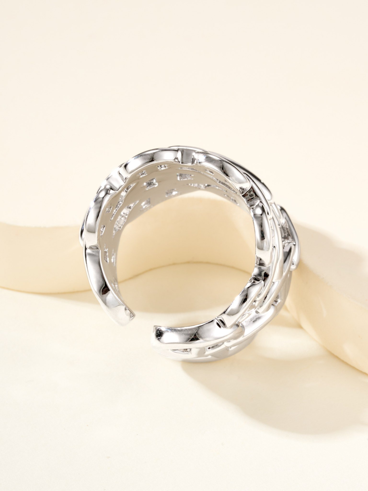 Three-layer pig nose open ring - 图片 3