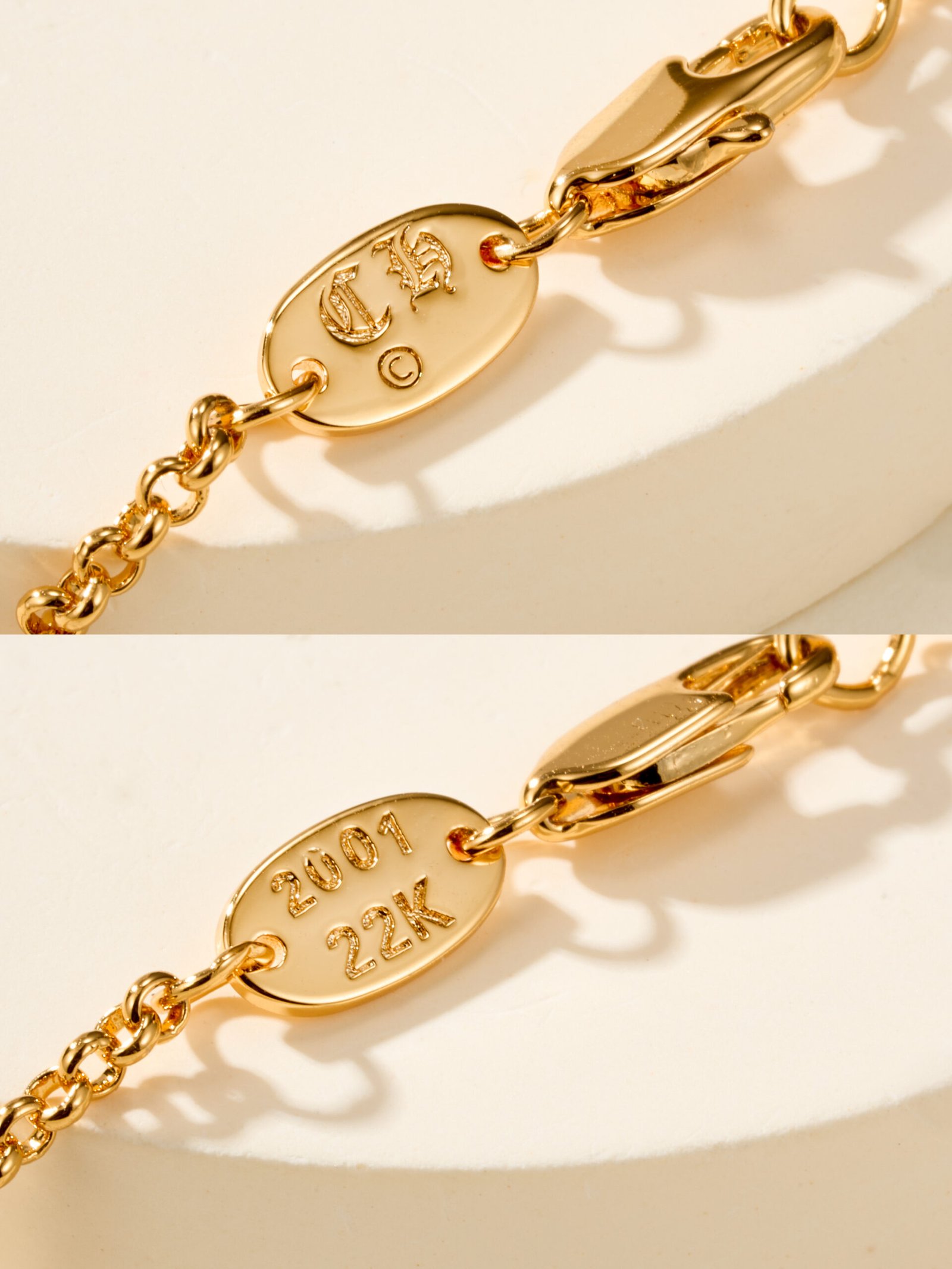 Chrome Hearts 22k Gold Scroll Necklace - Image 6