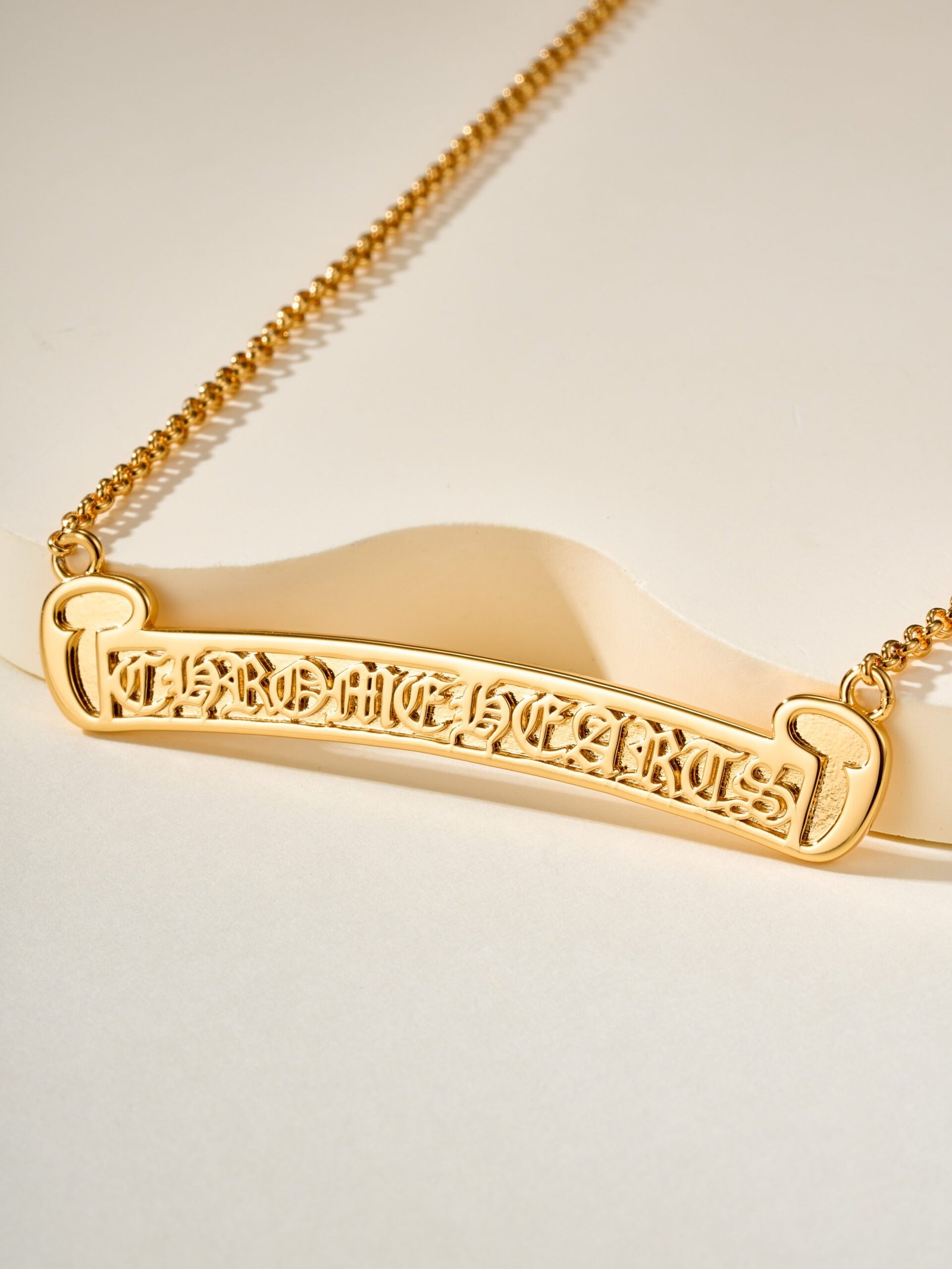 Chrome Hearts 22k Gold Scroll Necklace - Image 3