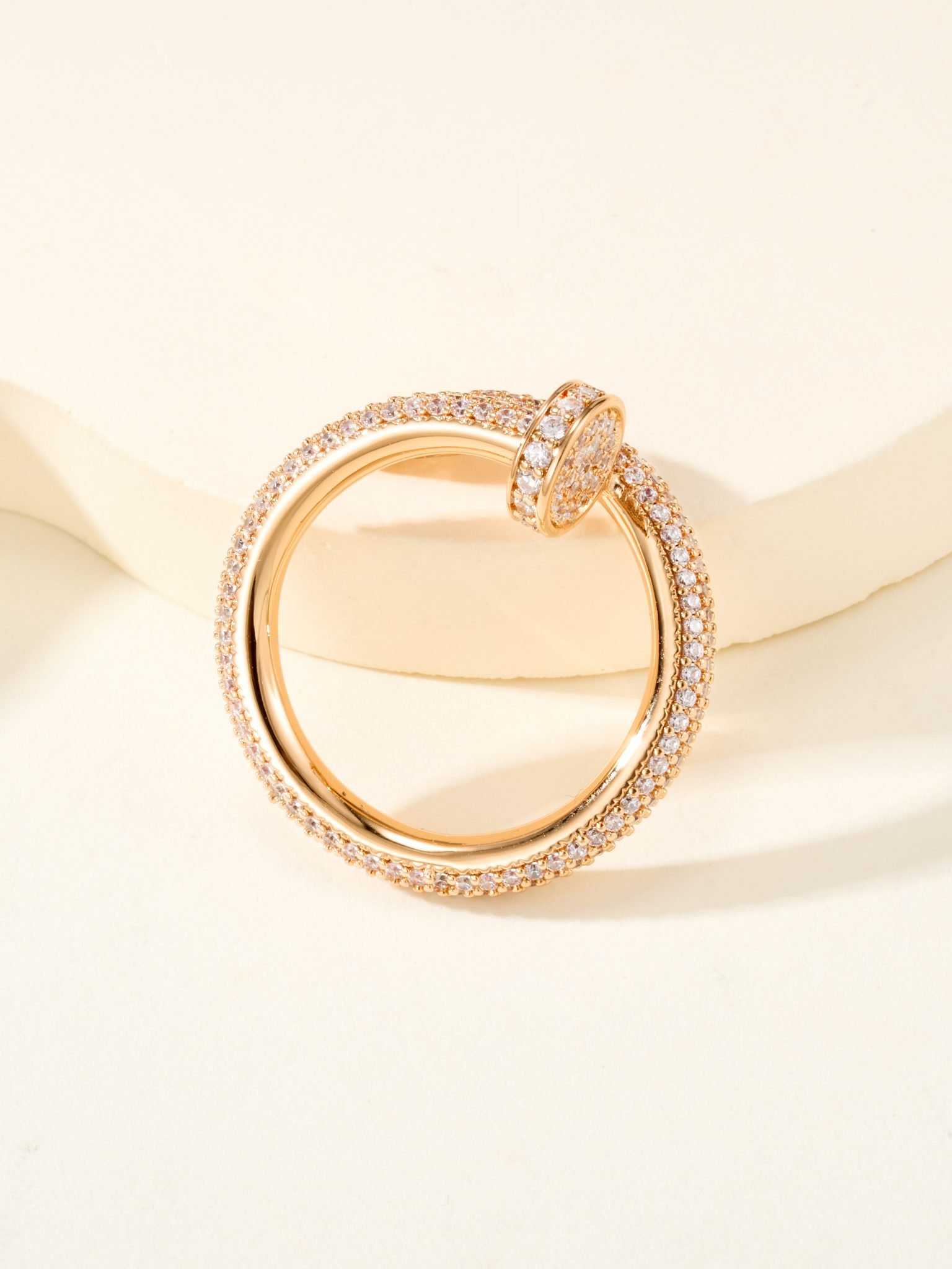 Rough version full diamond nail ring - Image 9