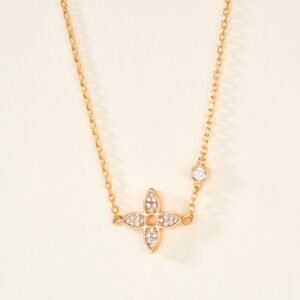 Blossom series full diamond small necklace
