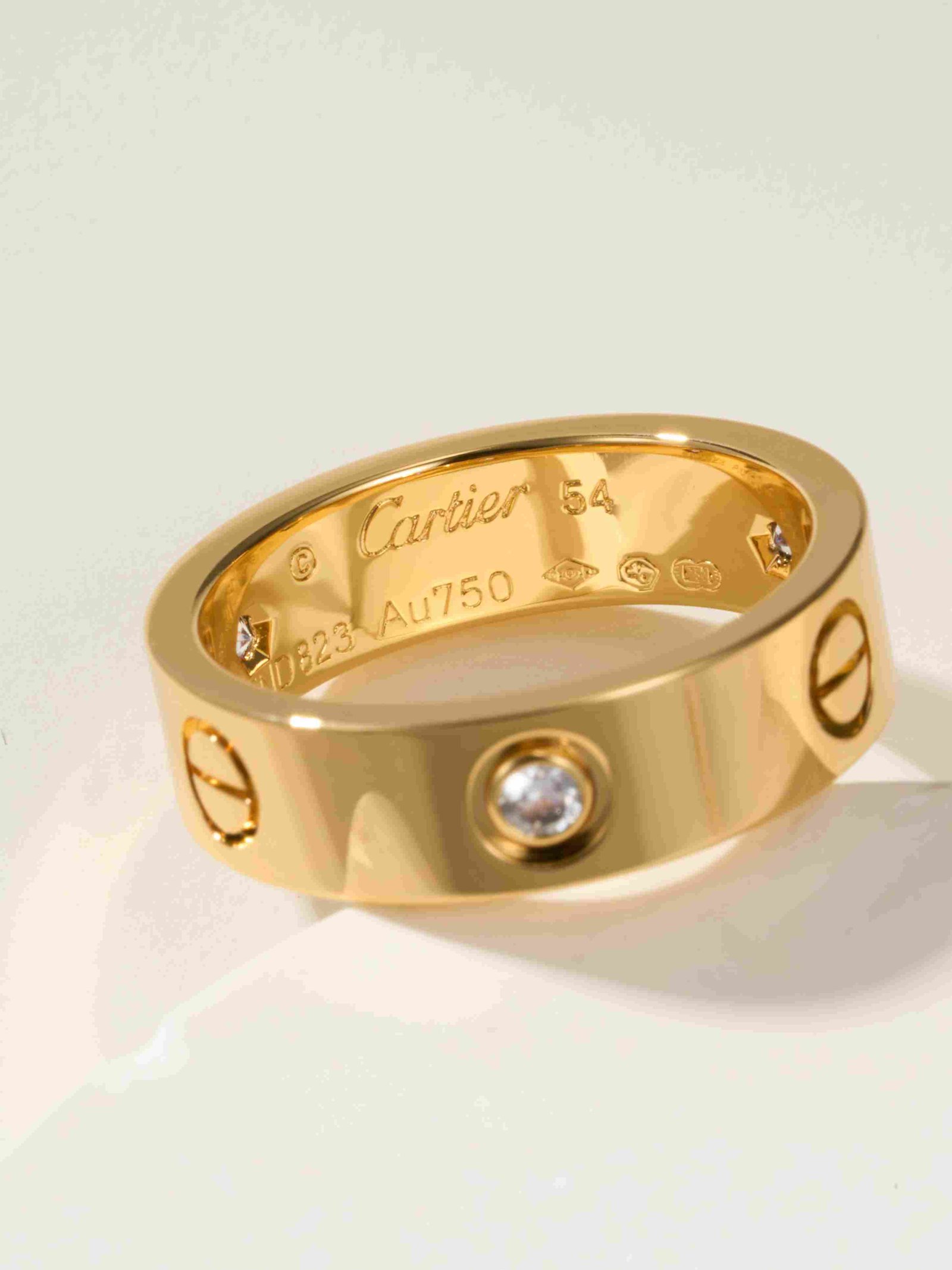 Classic Love Wide Three Diamond Ring (approximately 5.5mm) - Image 8