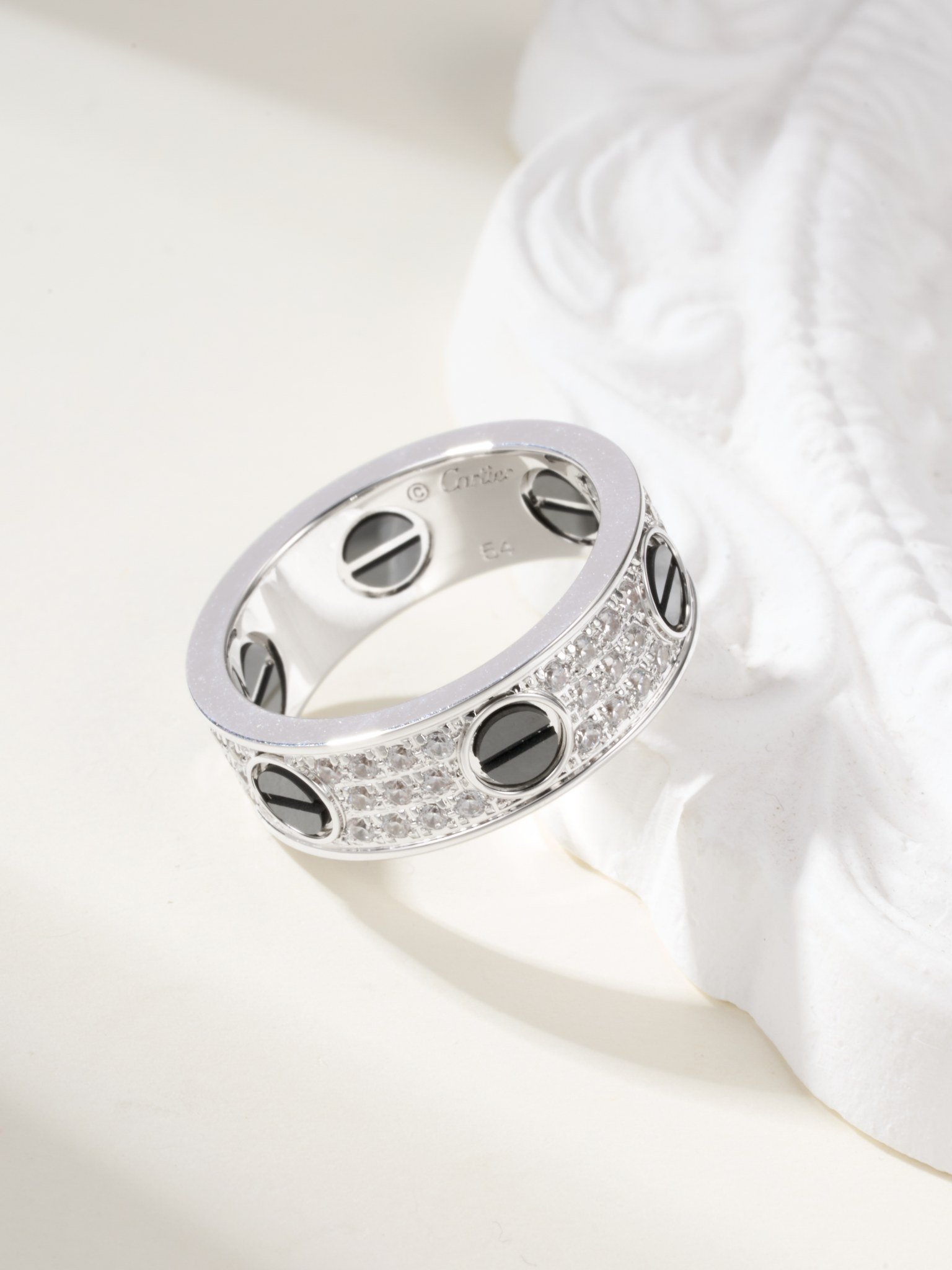 Classic Love Starry Sky Black Nail Ring - 图片 5