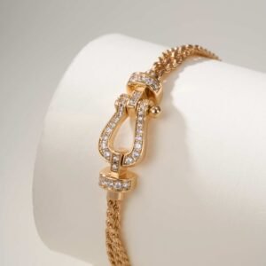 10 degree full diamond horseshoe buckle bracelet (small size)