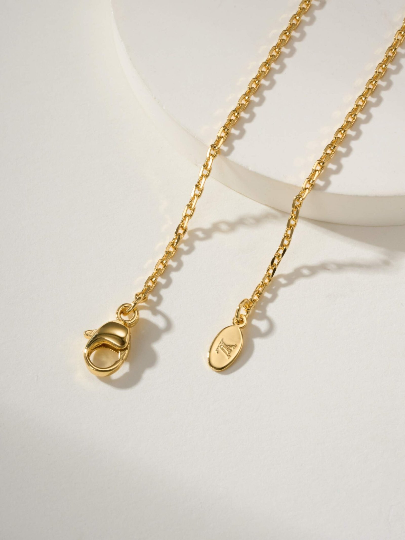 LV Damier Pattern Classic Grid Square Diamond Necklace - 图片 10