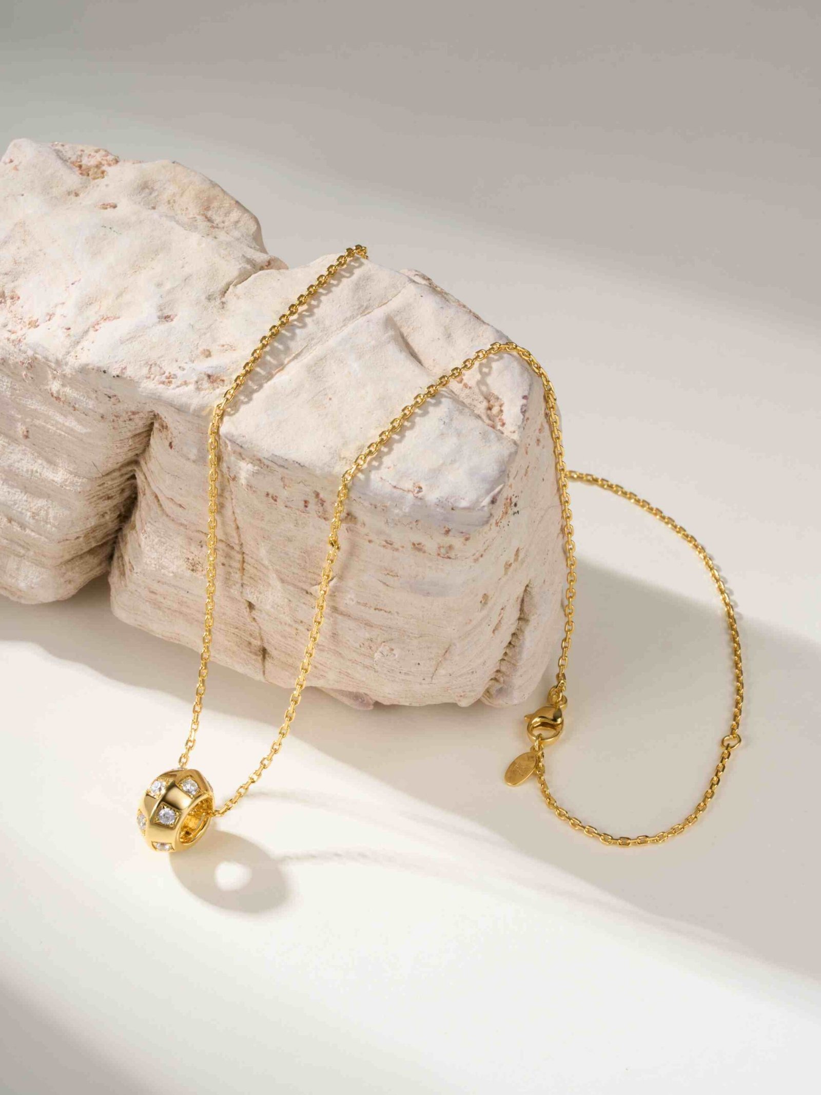 LV Damier Pattern Classic Grid Square Diamond Necklace - 图片 8