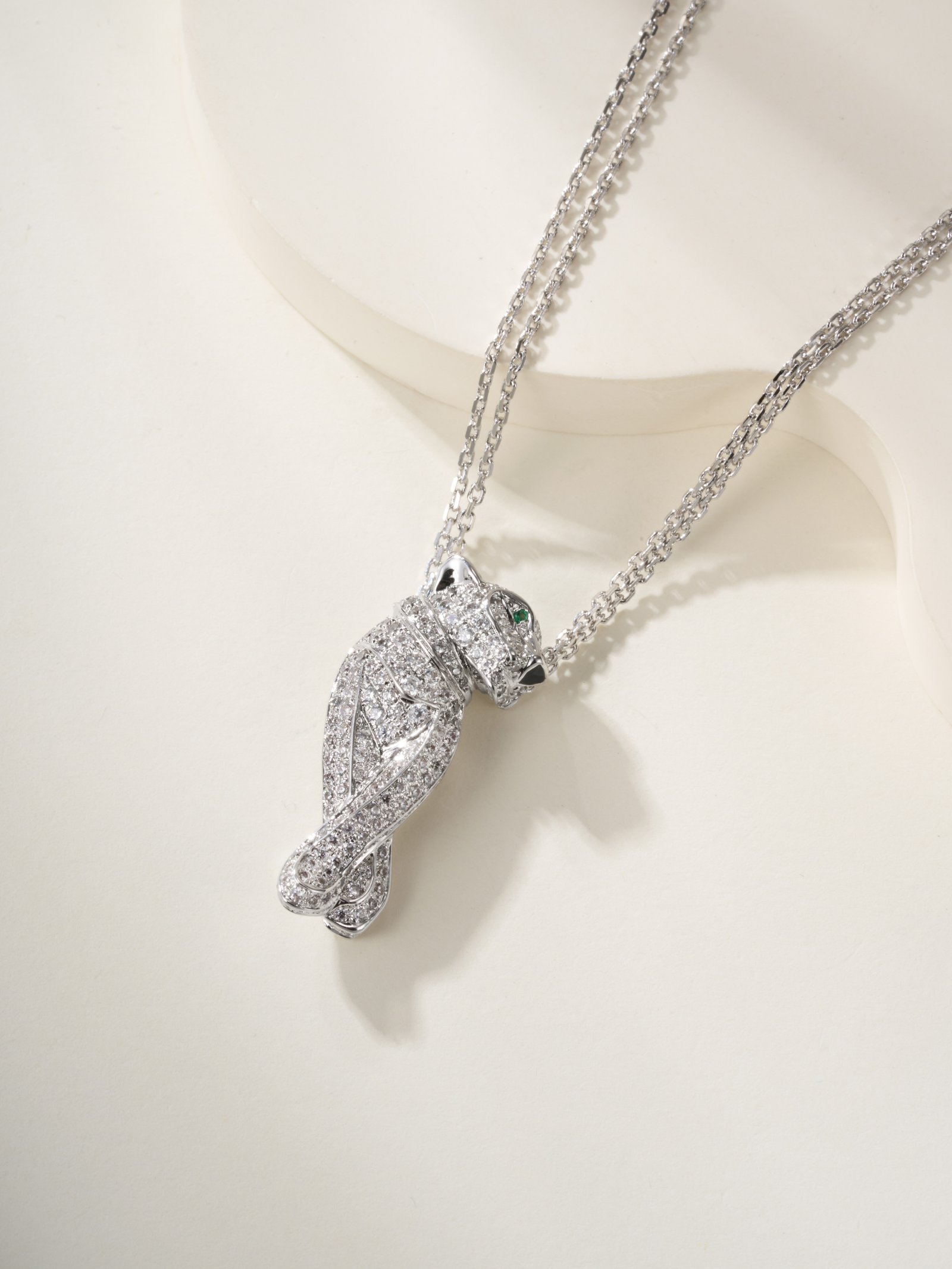 Little leopard full diamond necklace - 图片 3