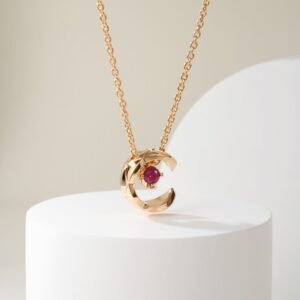 New CoCo CRUSH diamond grid (red diamond in the middle) necklace