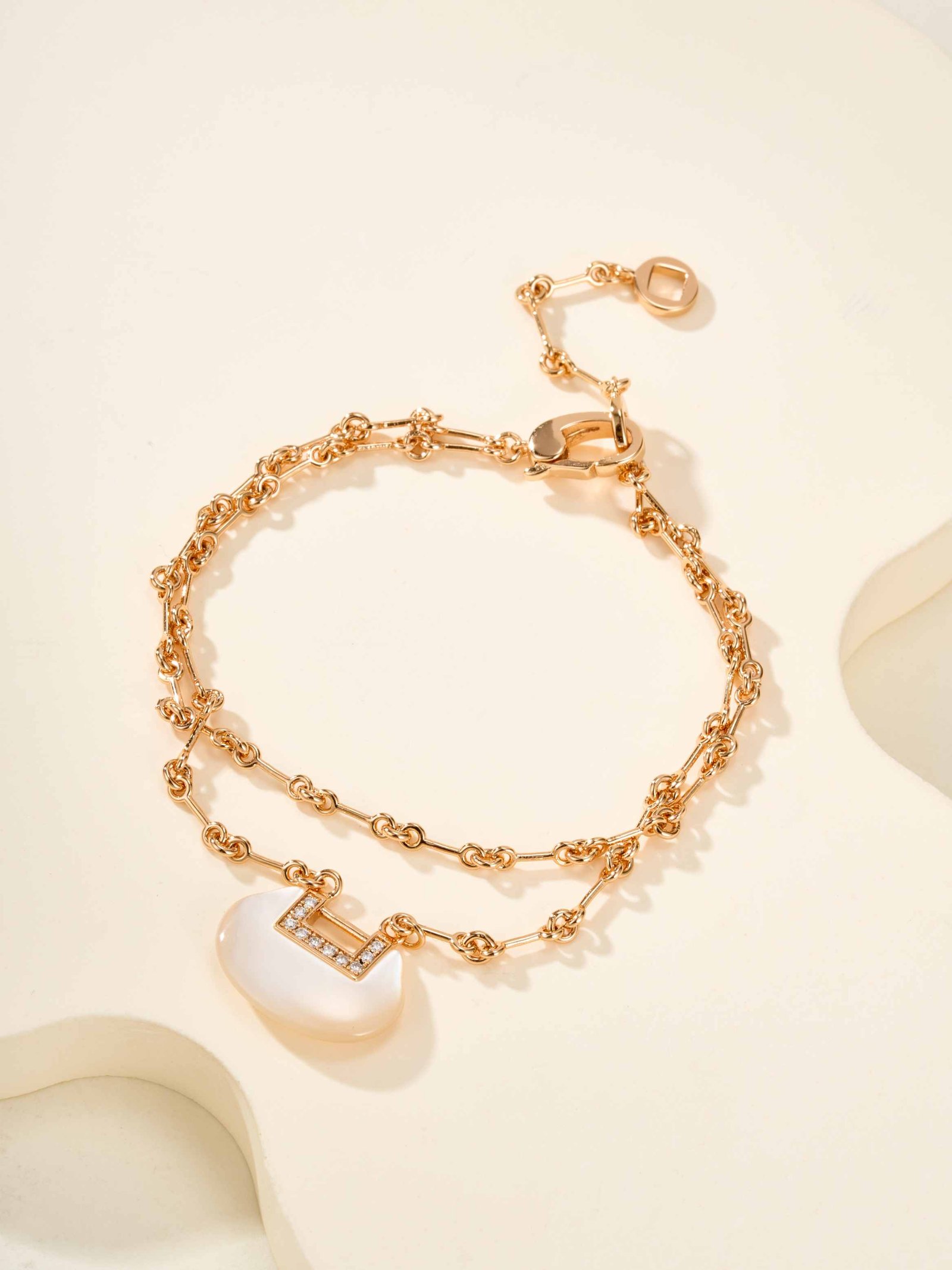 Qeelin Ruyi Double Chain White Beimu Bracelet