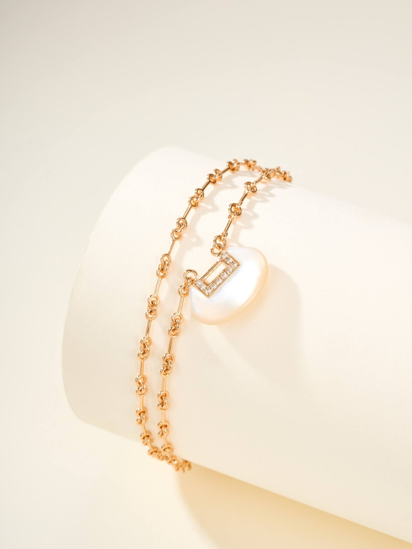 Qeelin Ruyi Double Chain White Beimu Bracelet - 图片 2