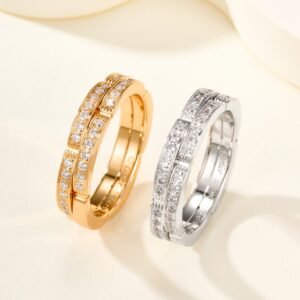 MAILLON PABTHERE Full Diamond Double Layer Ring