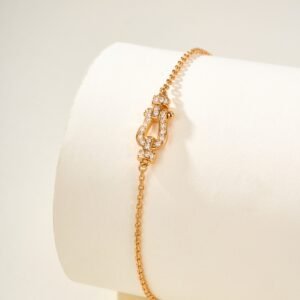 Mini Full Diamond Small Horseshoe Buckle Bracelet