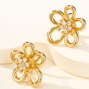 New Five Flower Diamond Earclap