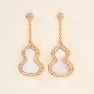 QEELIN wulu gourd long earrings, large size