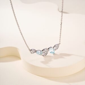 Josephine Star Round Egret Necklace (Colorful White)