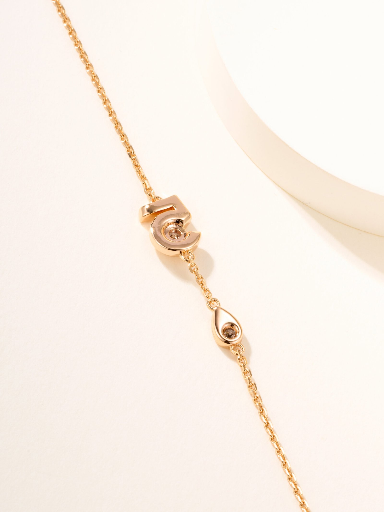 5-Character Diamond Free Hanging Chain Bracelet - Image 7