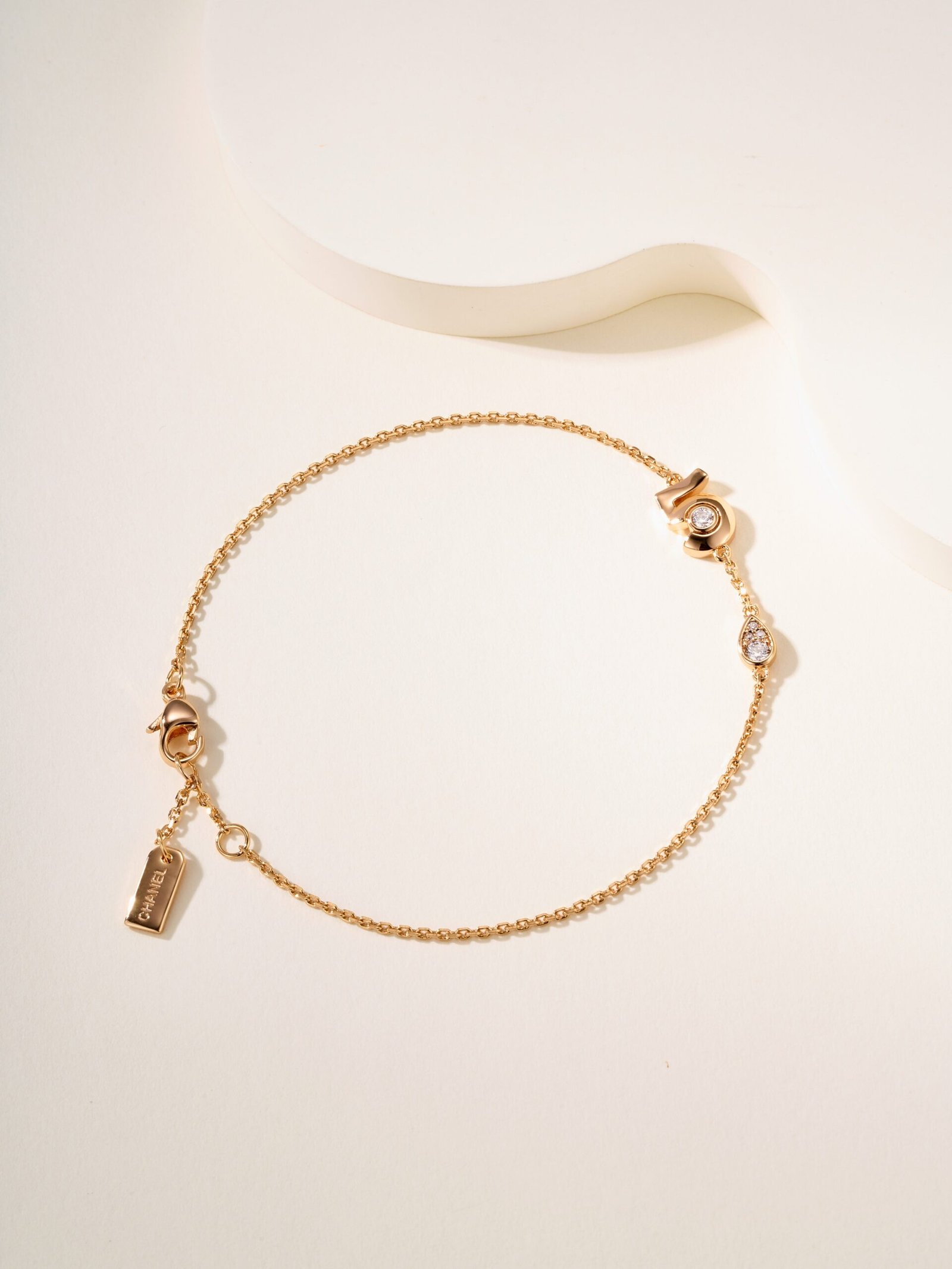 5-Character Diamond Free Hanging Chain Bracelet - Image 6