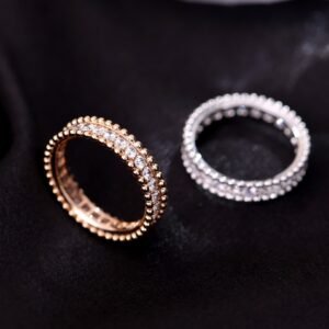 Perlee bead studded diamond ring
