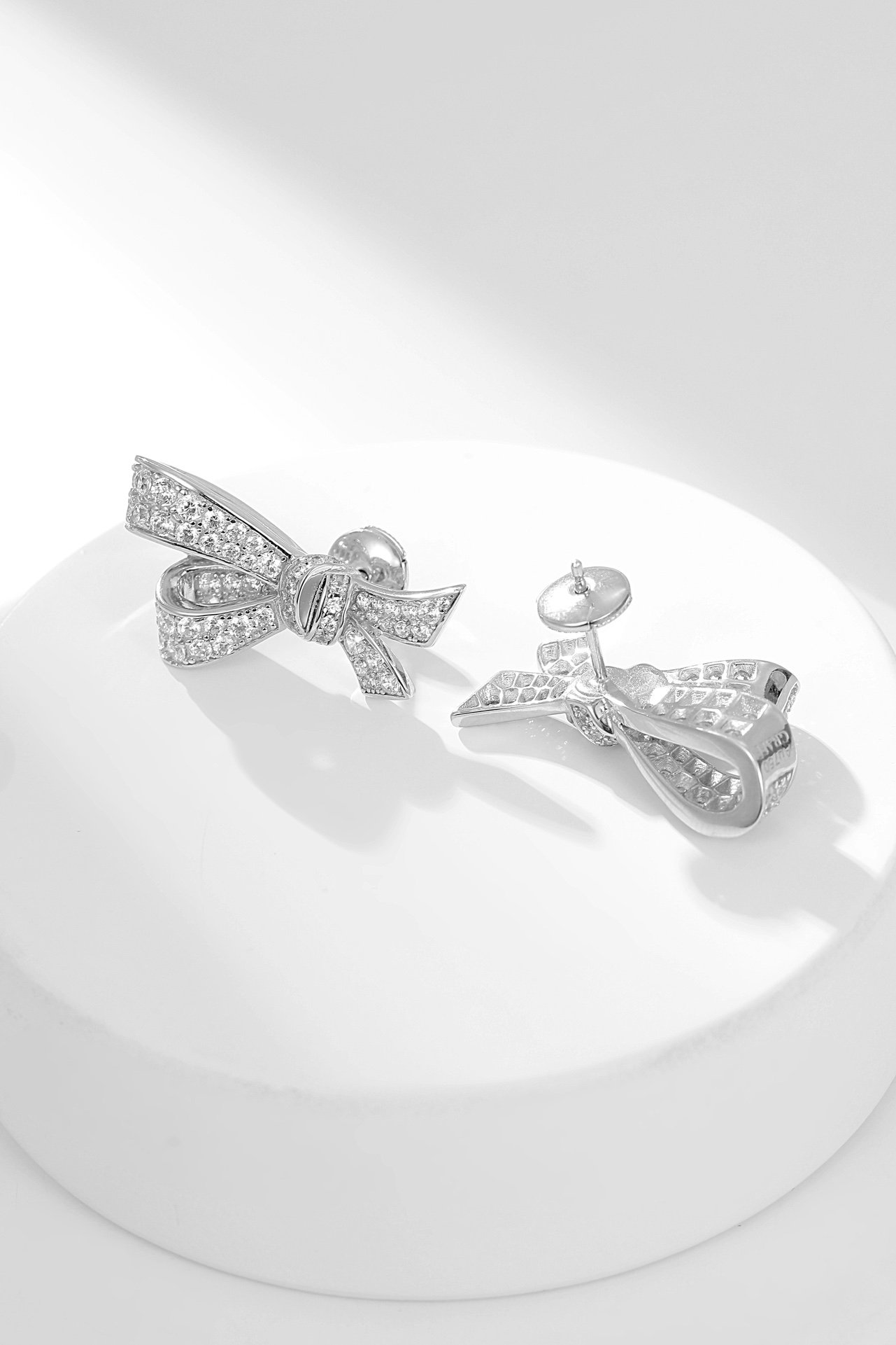 Graf Bow Water Drop Earrings - 图片 6