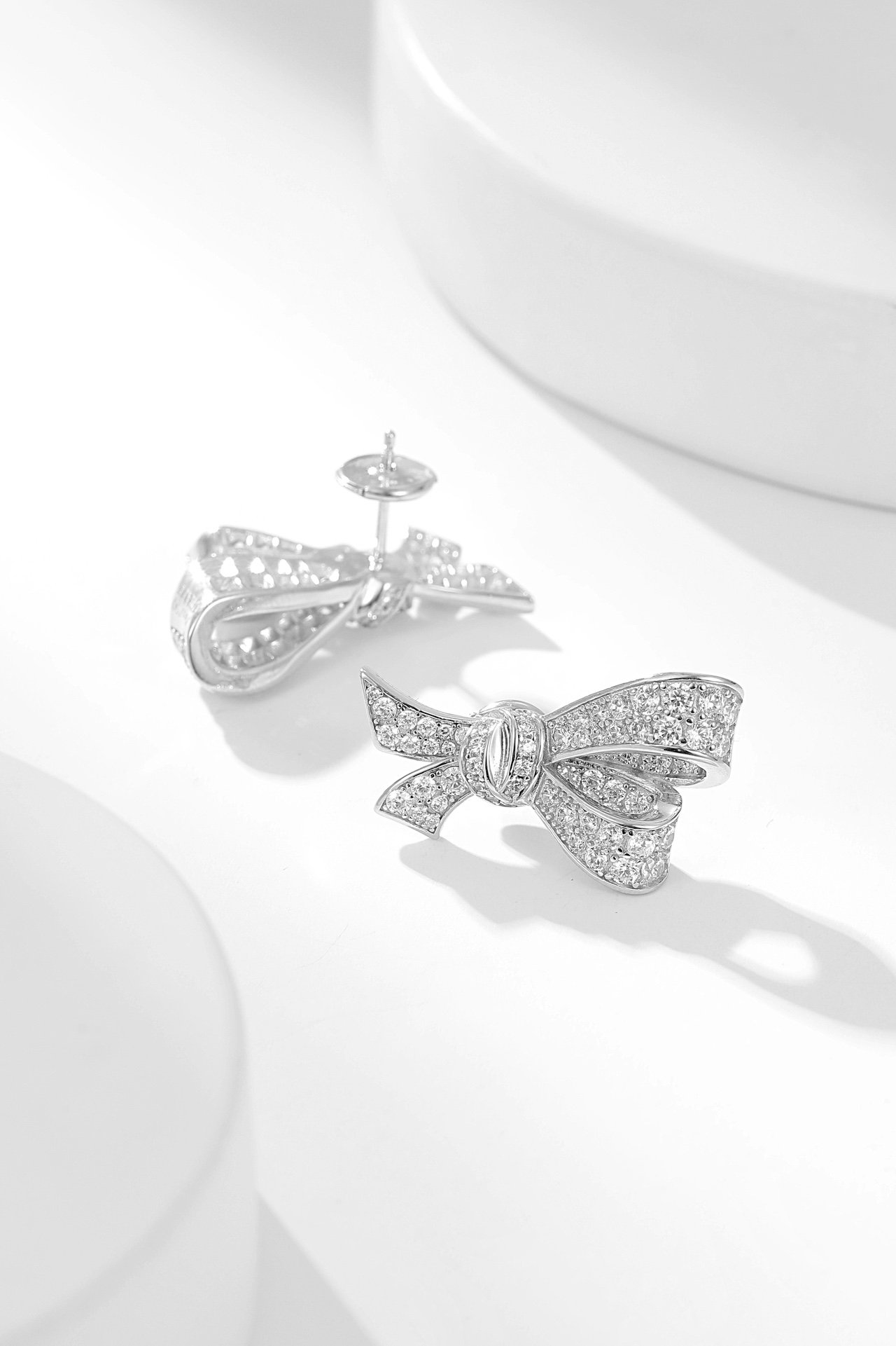 Graf Bow Water Drop Earrings - 图片 3