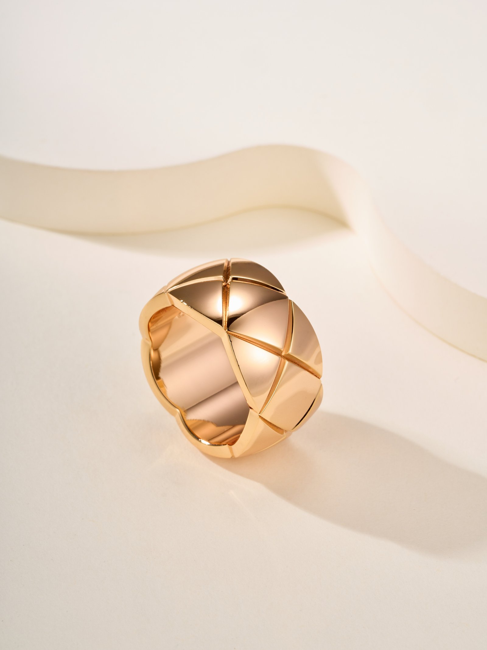 Coco large slanted diamond grid ring (CNC hand set diamond) - Image 12