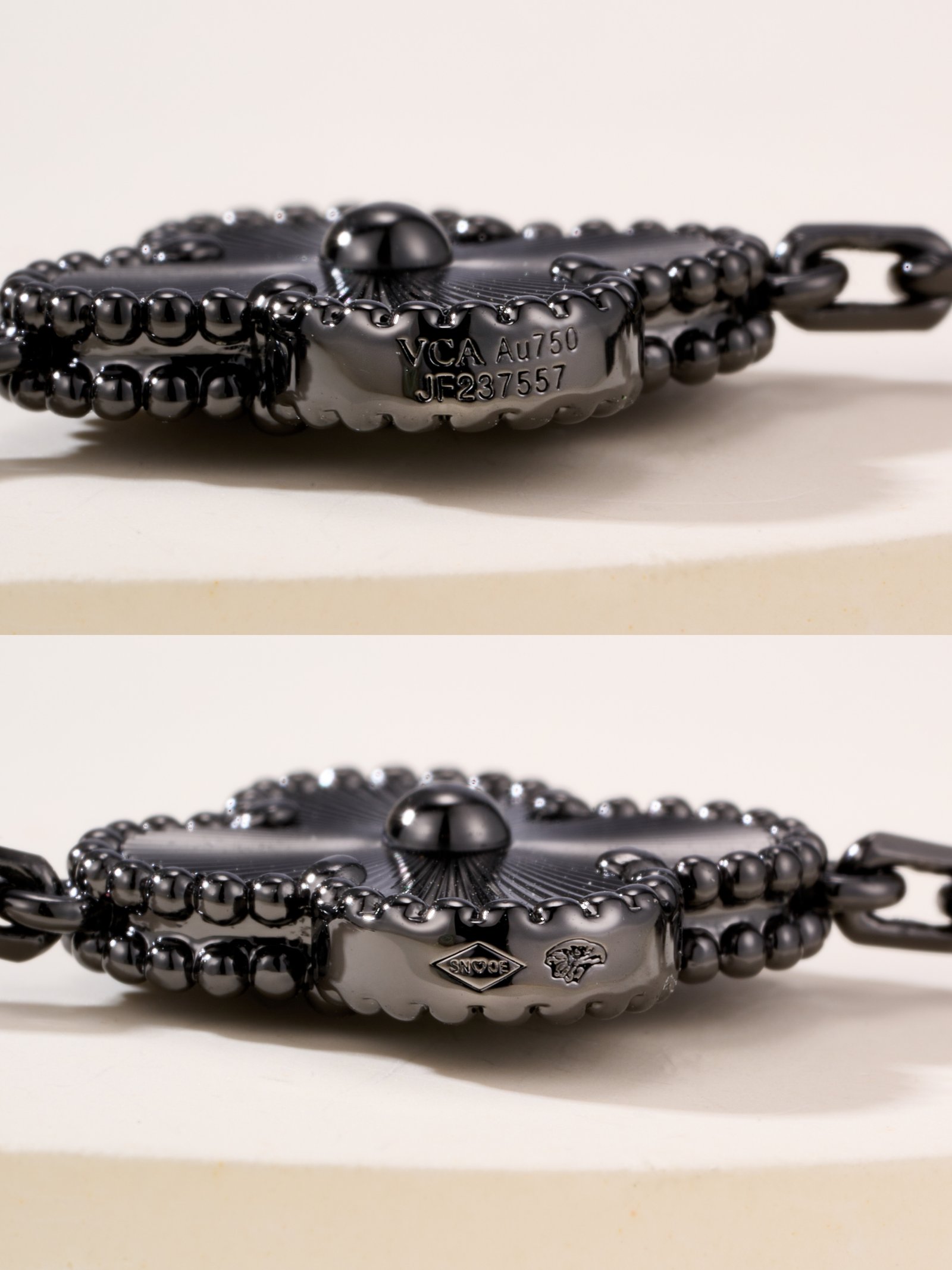 Van Cleef&Arpels Laser Five Flower Black Gold Bracelet - 图片 5