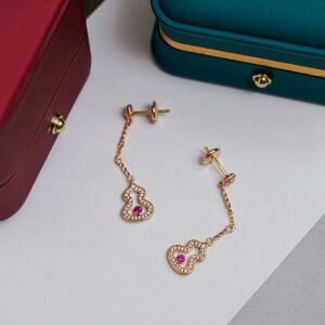 Qeelin Wulu Ruby Gourd Earrings