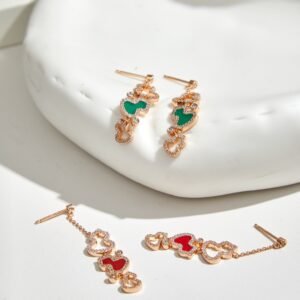 Qeelin Wulu Legend Red Gourd Earrings