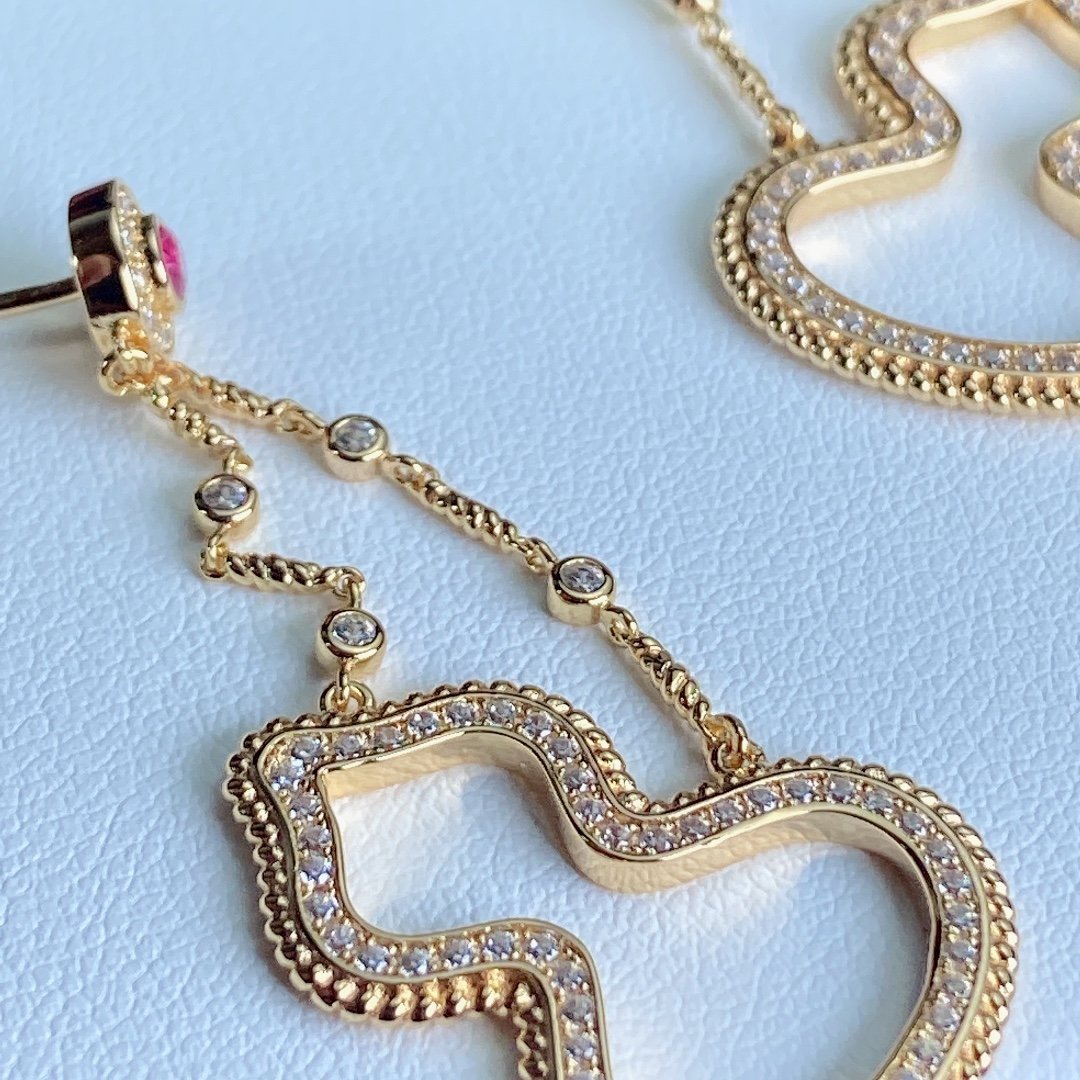 New Double Gourd Ruby Jewelry Earrings - Image 7