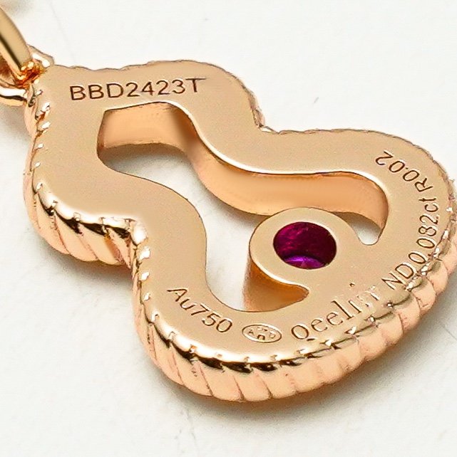 Wulu Legend series hollow gourd red diamond necklace - Image 7