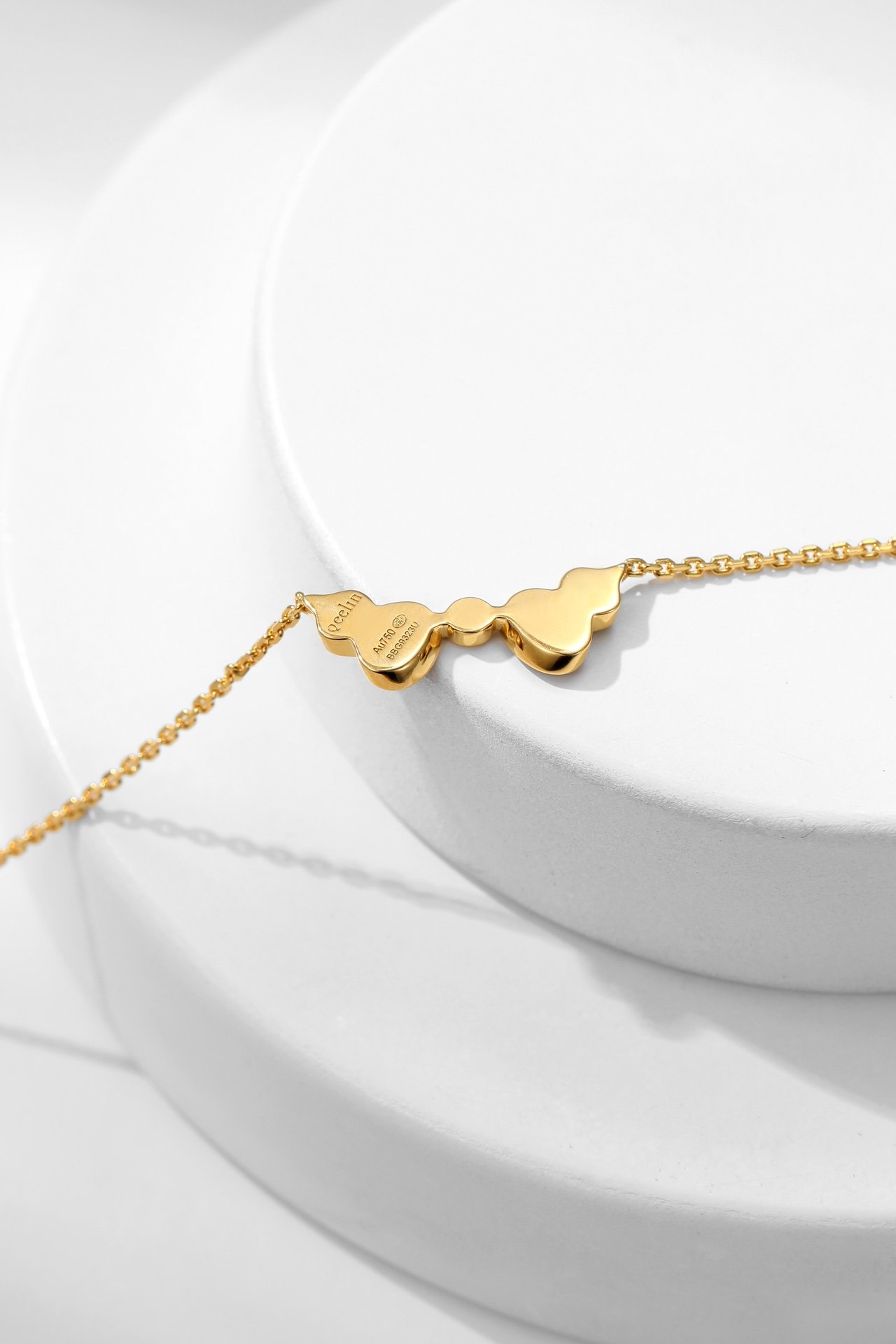 Small size double gourd necklace with diamonds - 图片 7