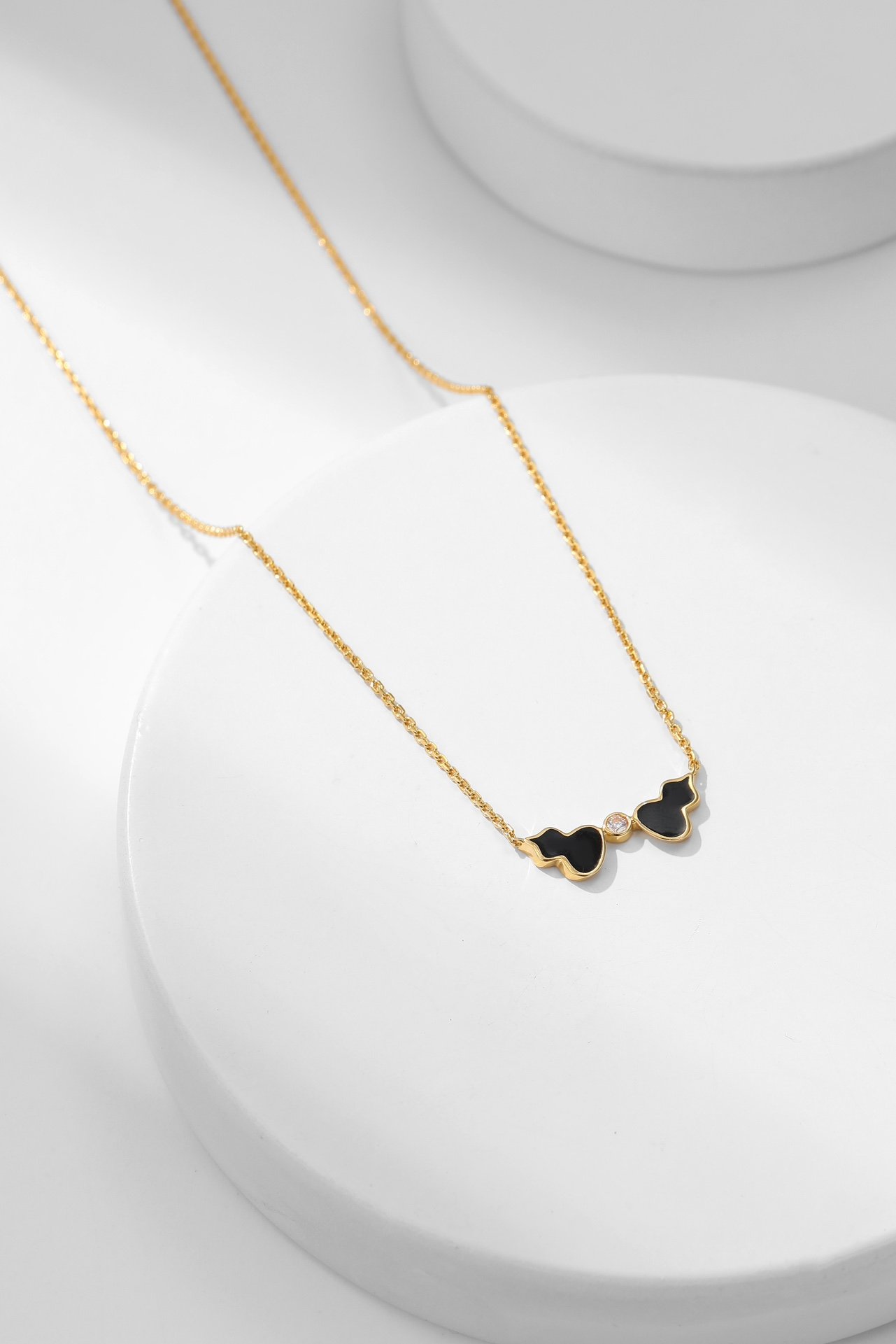 Small size double gourd necklace with diamonds - 图片 20