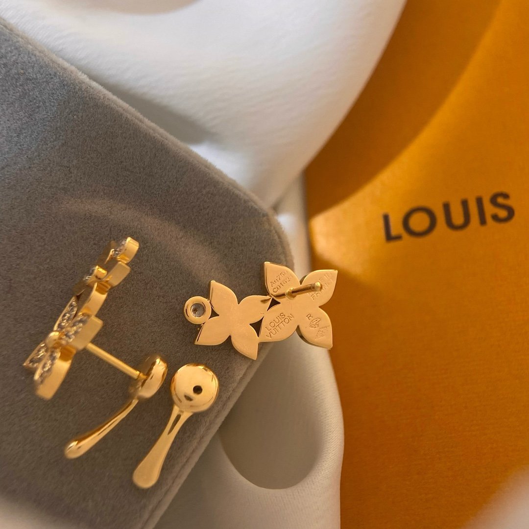 LV Star Blossom Double Diamond Earrings (CNC Hand Set) - 图片 4