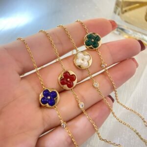 COLOR BLOSSOM series single flower green bracelet