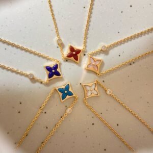 LV Diamond Single Flower Natural Stone Series Bracelet