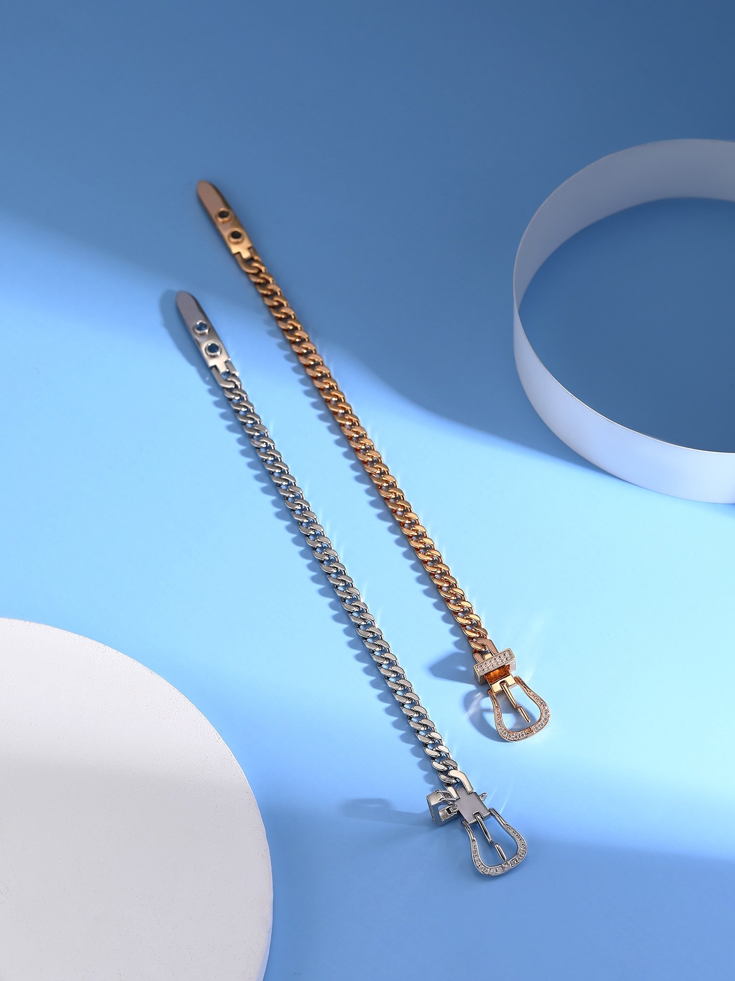 Girl's version belt buckle with diamond bracelet