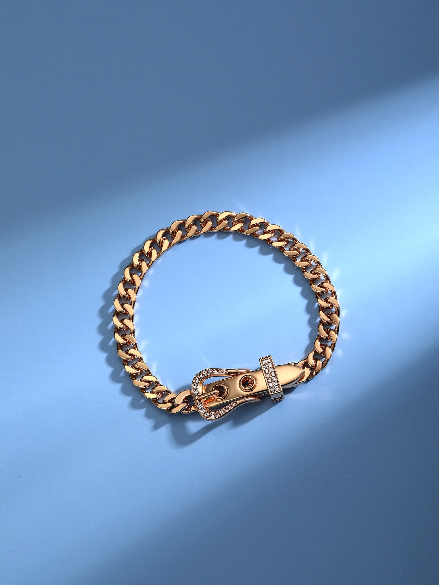 Girl's version belt buckle with diamond bracelet - 图片 9