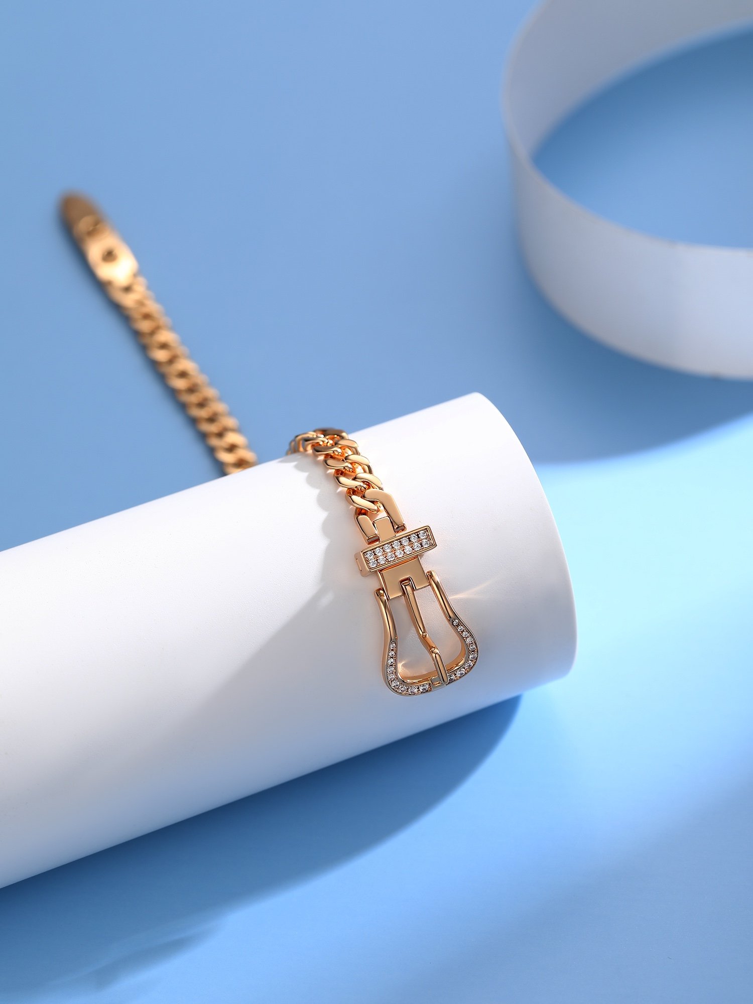 Girl's version belt buckle with diamond bracelet - 图片 2