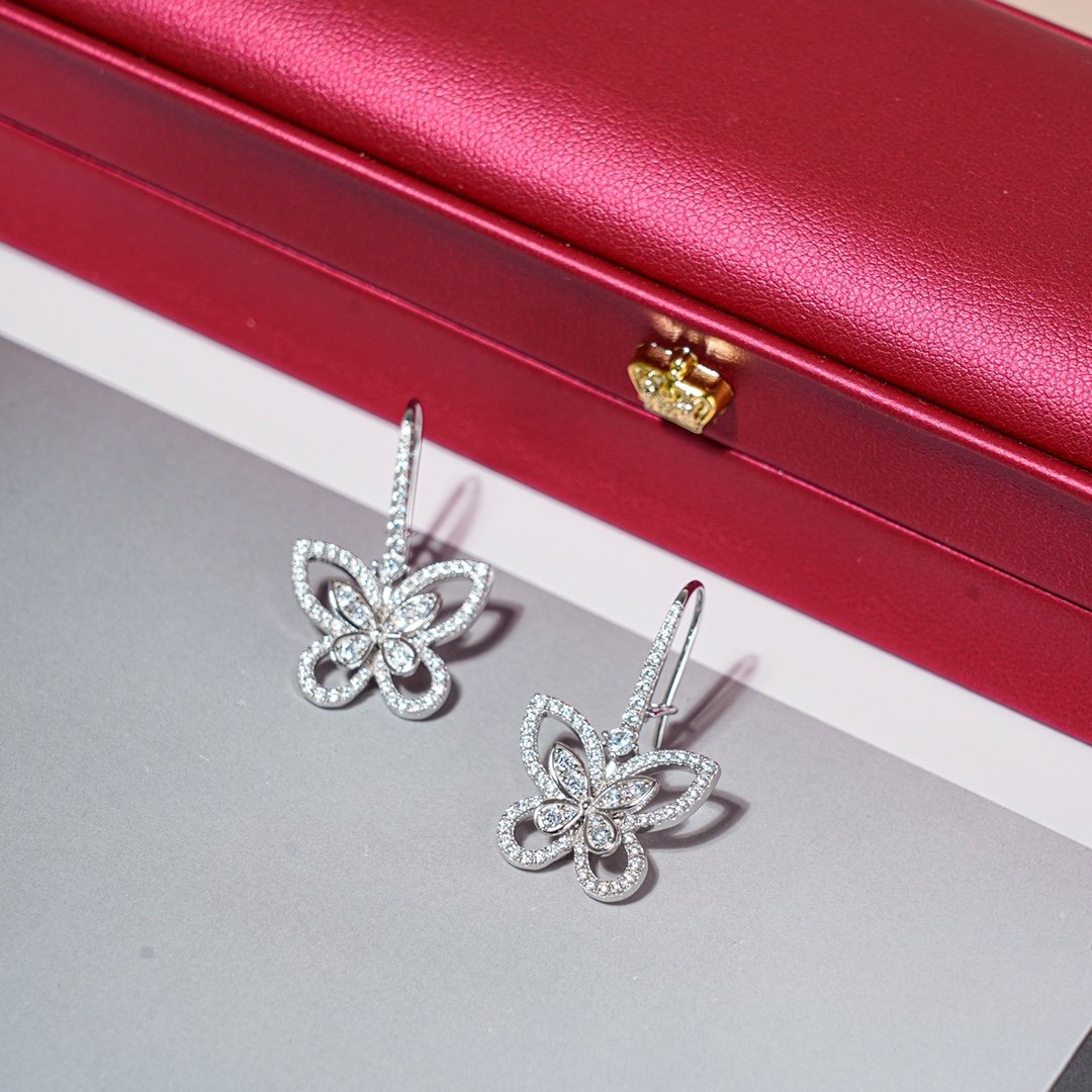 Phantom Butterfly Long Earrings 925 - 图片 4
