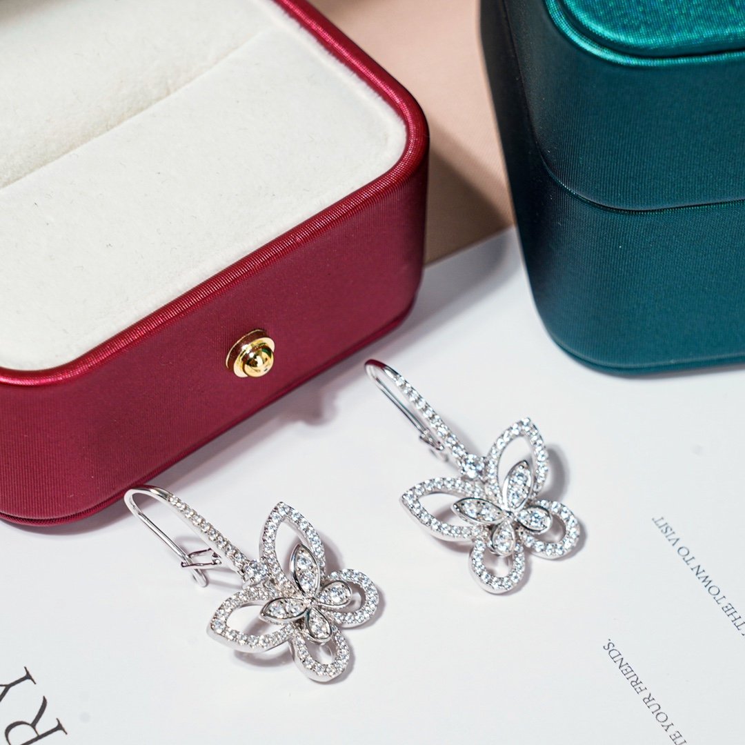 Phantom Butterfly Long Earrings 925 - 图片 2
