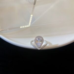 CHUAMET Josephine Crown 1ct Pear shaped Diamond Ring