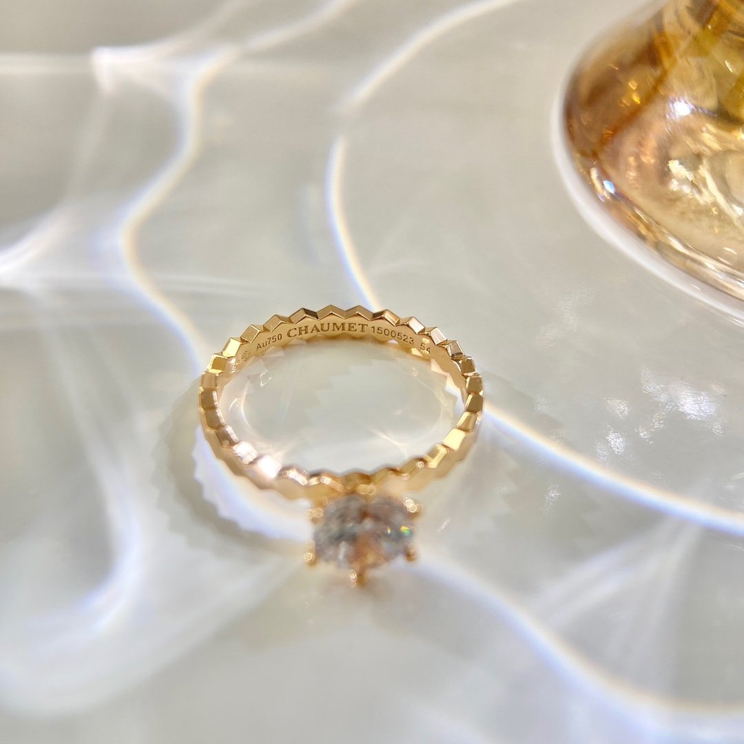 CHUAMET Honeycomb main diamond 1ct ring (2.5mm stackable) - 图片 3